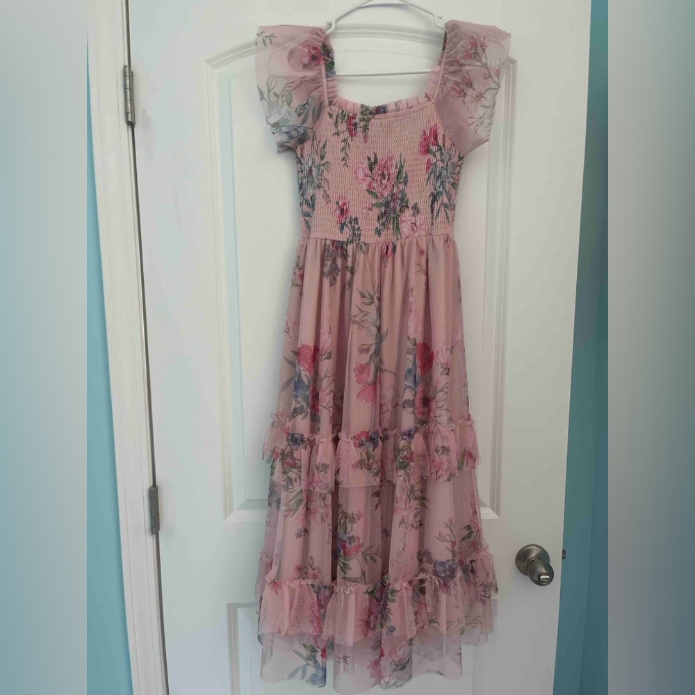 Floral Pink Kids Dress